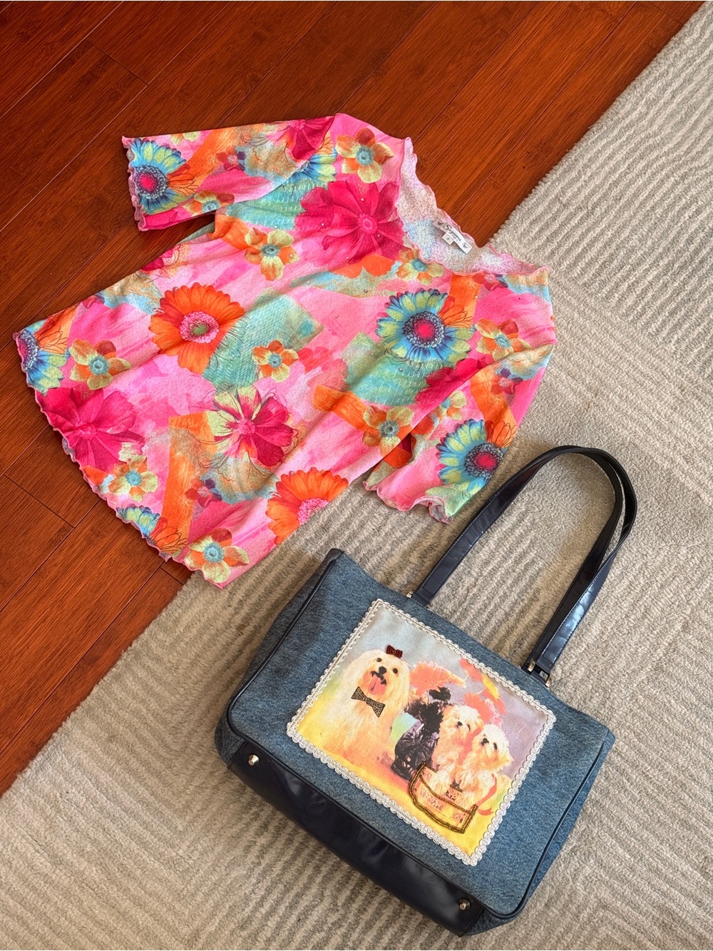Vintage Y2K Lizzie McGuire Dress-Up Game Bundle | Exact Top & Puppy Tote Set